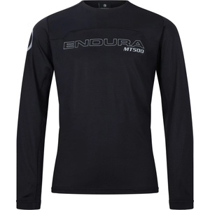 Endura Детска фланелка с дълъг ръкав за колоездене Endura Kid's MT500 Burner Trikot Langarm Cycling jersey - Schwarz - размер 7/8 Years (756-0168-0411)