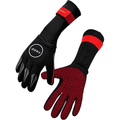 Zone3 Neoprene Swim Gloves - Black/Red