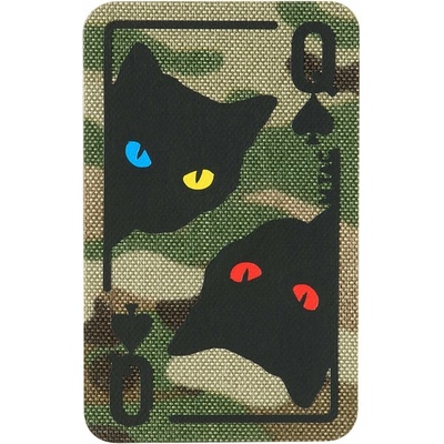 Nášivka M-Tac Queen of Spades – MultiCam/černá