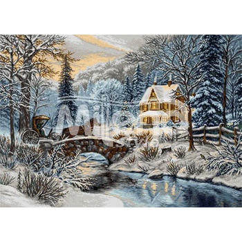 Milena Style Зимно вълшебство - гоблен със схема конци Ariadna 1: 1