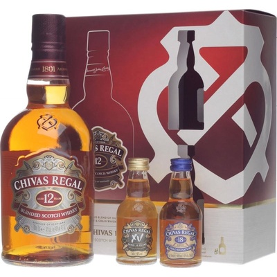 Chivas Regal 12y 40% 0,7 l (dárkové balení 2x miniatura)