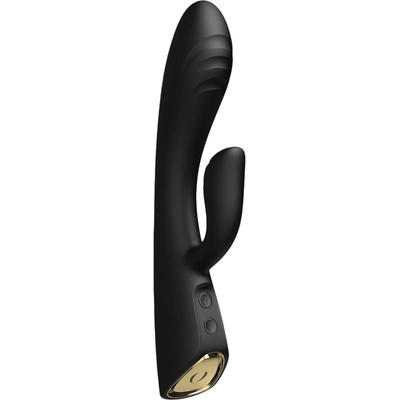 Dorcel Flexi Rabbit - затоплящ вибратор с клиторна приставка (черен)