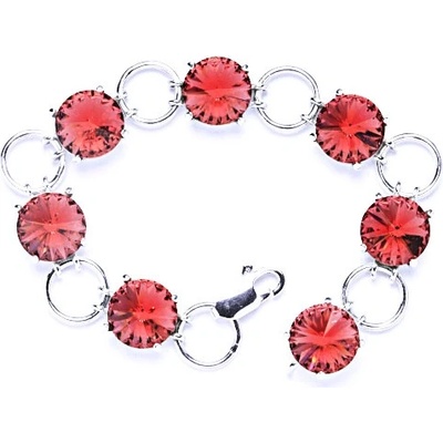 Čištín stříbrný s krystaly Swarovski Rivoli Paparadscha R 1188