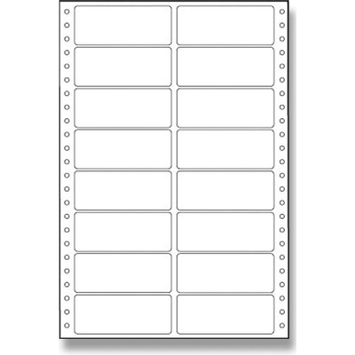 Coveris ETSW089036Y2 tabelační etikety 89 x 36,1 mm dvouřadé 25 listů bílé