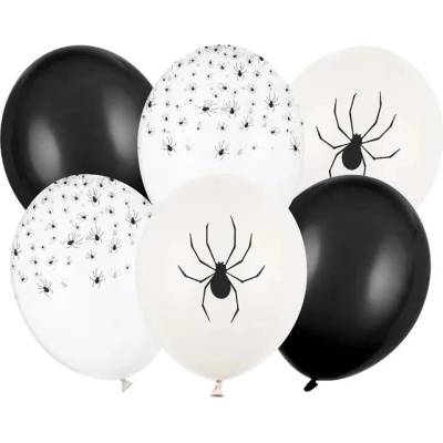 Party Deco Балони Хелоуин Паяци - Комплект от 6 (sb14p-346-000-6)