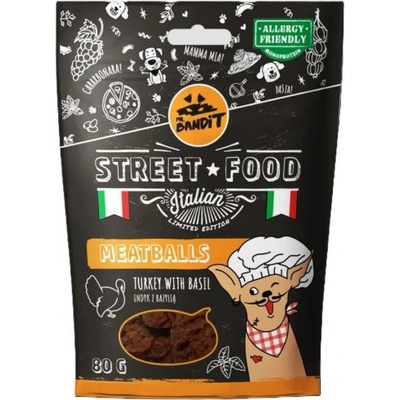 VetExpert Mr. Bandit Street Food Meatballs turkey + basil - месни кюфтенца с пуешко месо и босилек, 80 гр - Полша
