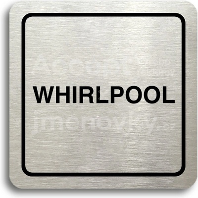 ACCEPT Piktogram whirlpool - stříbrná tabulka - černý tisk