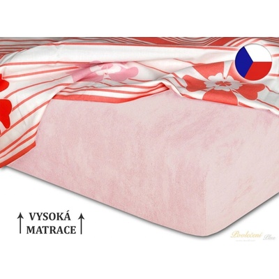 Dadka jersey prostěradlo pudrové 90x200x25