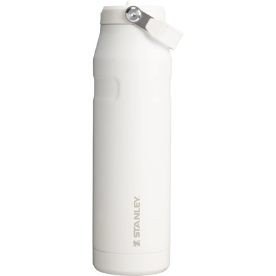 STANLEY 1913 Flip Straw Drinking Bottle with Straw 1.06L - Thermal Mug Cools for 17 Hours - 4 Days Ice Cold - BPA Free - Leakproof - For Drink Holders - Dishwasher Safe - Frost - 100000108035
