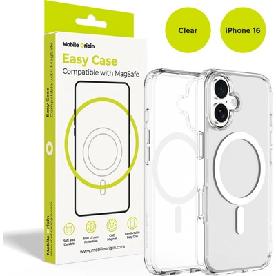 Mobile Origin Pouzdro Easy Hybrid MagSafe, Čiré pro iPhone 16 Kompatibilní telefony: iPhone 16 – Hledejceny.cz