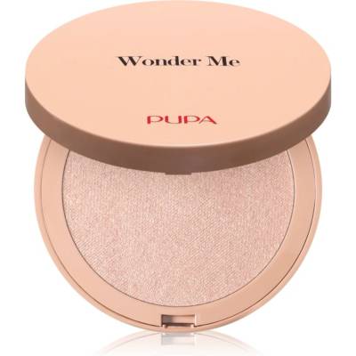 PUPA Milano Wonder Me Glow компактна озаряваща пудра цвят 101 - Rose Gold 7.5 гр