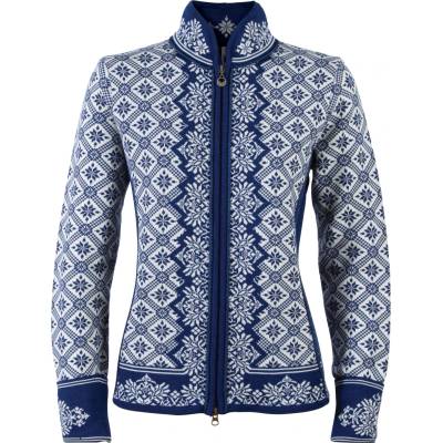 Dale of Norway Дамско вълнено яке Dale of norway Women's Christiania Wool jacket - Atlantic Melange / Off White - размер XS (105-1369-0411)