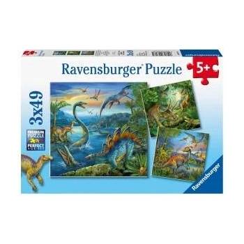 Ravensburger Puzzle 3x49 Fascination with Dinosaurs