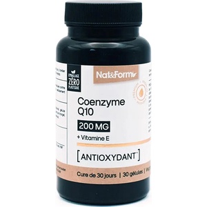 Nat&Form Енергия и здраво сърце - Коензим Q10 200 mg + Витамин Е 1.8 mg, 30 капсули (026956 (NUTRI_CO))