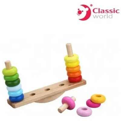 Classic World Дървена играчка за подреждане и баланс - Classic World