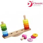 Classic World Дървена играчка за подреждане и баланс - Classic World
