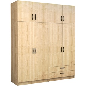 TopMebel Четирикрилен гардероб Victoria TopMebel с шкаф в цвят дъб 200x60x240cm - topmebel - 1 066,57 лв