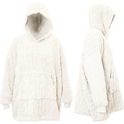 Mikinová deka bílá Hoodie Pleun dove white