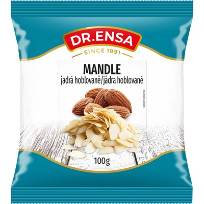 Ensa Mandle blanšírované lúpané hobľované 100 g