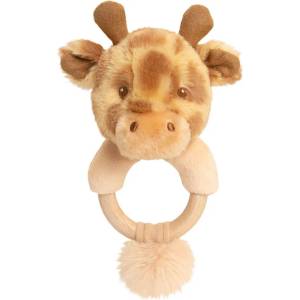 Keel Toys Бебешка дрънкалка Keel Toys Keeleco - Жираф, ринг, 14 cm (SE6719)