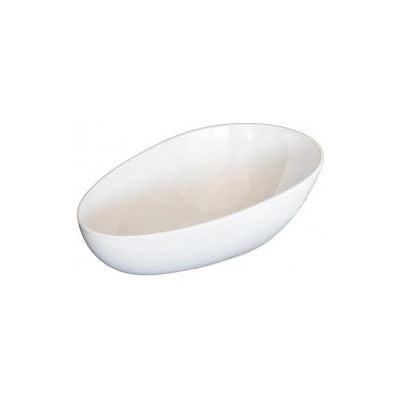 Alkan - Меламинова купа яйце скосена бяла 36x24xh8-14см (K-2047) (0136551)