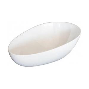 Alkan - Меламинова купа яйце скосена бяла 36x24xh8-14см (K-2047) (0136551)