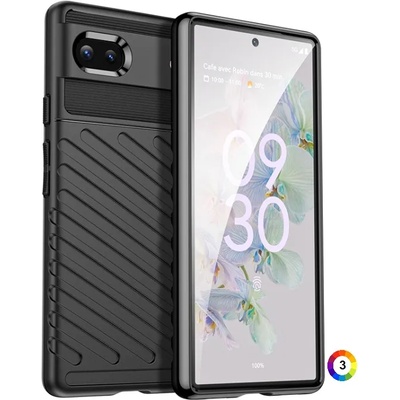 Google Pixel 6a Удароустойчив Twill Texture Калъф и Протектор