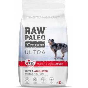 VetExpert Raw Paleo Ultra Beef Medium Large Adult - висококачествена монопротеинова кучешка храна за пораснали кучета от средни и едри породи с Говеждо, 10 кг, Vet Expert - Полша