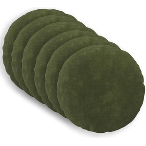 vidaXL Калъфка за възглавница 6 бр. HEERLEN Зелено Ø 60 cm (922980)