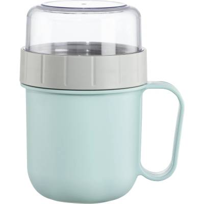 XAVAX Купа за зърнени храни Xavax To Go, 2 отделения, 500 + 200 ml, пастелно синьо/сиво (HAMA-181582)