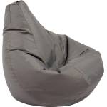 Pufrelax Пуф круша за деца 4-14 г. , 160л. , Nirvana Light - Teteron Grey, За открито, Перящ се калъф, Пълнеж от Полистиролни перли
