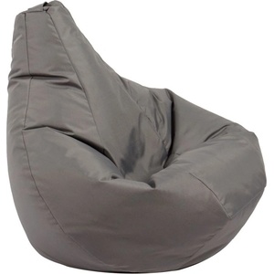 Pufrelax Пуф круша за деца 4-14 г. , 160л. , Nirvana Light - Teteron Grey, За открито, Перящ се калъф, Пълнеж от Полистиролни перли