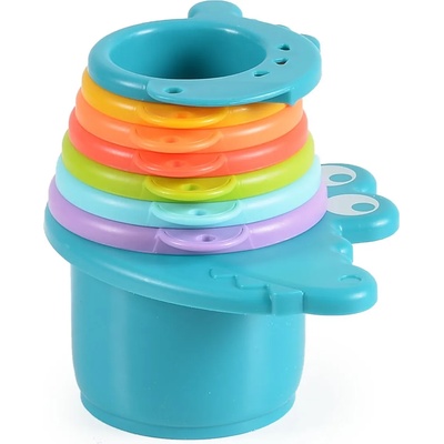 Huanger Комплект играчки за баня Huanger - Croc cups (109250)