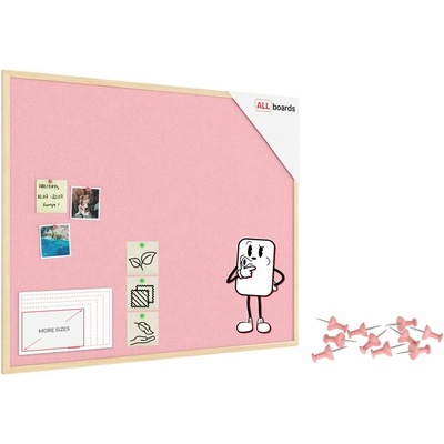 Allboards TFPINK108P Textilní tabule 100 × 80 cm