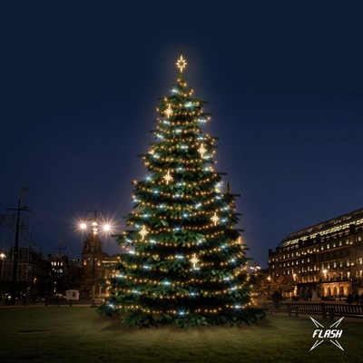 DecoLED LED svetelná sada na stromy vysoké 12-14m teplá biela s Flash dekory EFD15WS2
