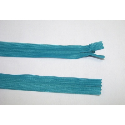 Zips krytý 3mm tyrkysový nedeliteľný 40cm dederon