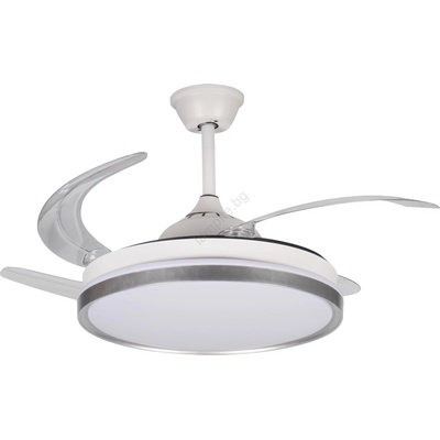 Kanlux 46372 - димируемо LED осветително тяло с вентилатор PLAVE LED/36W/230V CCT сребристо/бяло + дистанционно управление (KX2736)