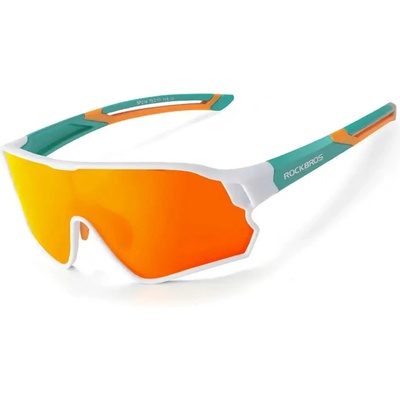 ROCKBROS Поляризиращи очила за колоездене за деца от 8 до 14 години Rockbros 14110009003, зелено и бяло (Rockbros-14110009003)