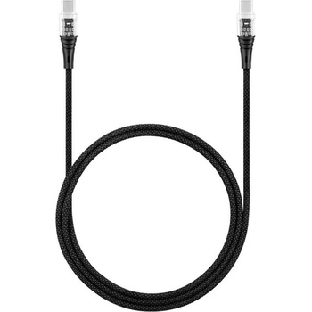 Ttec Data кабел ttec ExtremeCable Extra Durable Transparent USB-C -USB-C 60W PD/QC Fast Charging/Data Cable, 120cm - Черен
