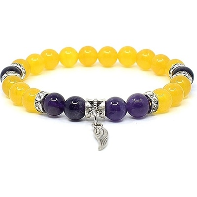 Mijabijoux z minerálů chalcedon a ametyst MB00245