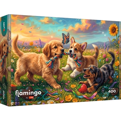 TREFL Flamingo Hravá štěňátka 400 dílků
