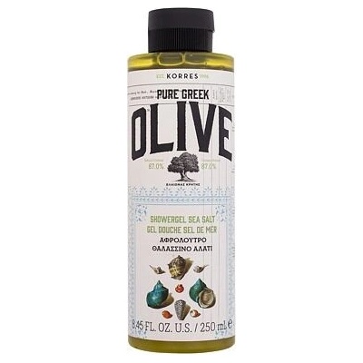 Korres Pure Greek Olive Sea Salt sprchový gél s olivovým olejom s vôňou morskej soli 250 ml