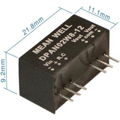 Mean Well DPAN02W8-15 Měnič DC/DC modulový 2W 15V