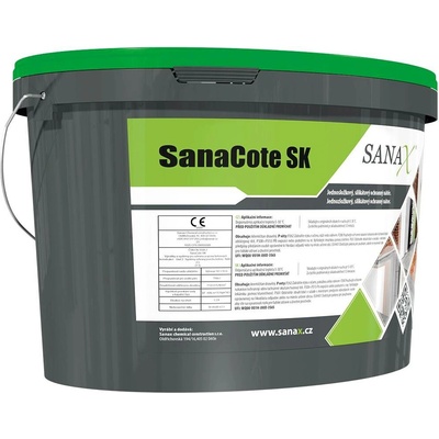 Sanax Silikátová barva k úpravě zdiva po sanacích objektů proti vlhkosti | SanaCote SK - bílá (14kg)