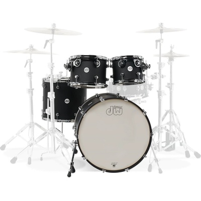 DW Design Series Black Satin Акустични барабани-комплект (800246)