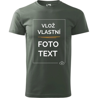 Tričko s potiskem tmavě šedá – Zboží Dáma