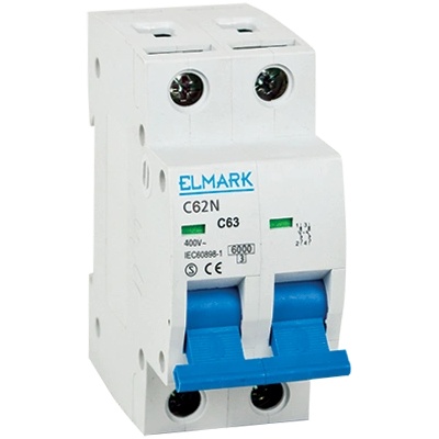 ELMARK АВТОМАТИЧЕН ПРЕДПАЗИТЕЛ c62n 6a 2p 6ka КРИВА b (41606n)