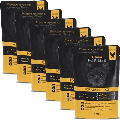 Fitmin For Life Adult chicken with ham in jelly 6 x 85 g