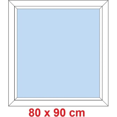 Soft Plastové okno 800 x 900 mm, FIX neotevíravé, Antracit struktura/bílá