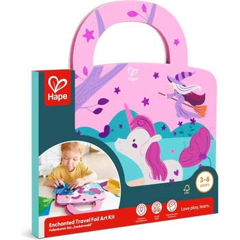 Hape Творчески комплект Hape - Книжка за апликации с фолио, Феи (H2021)